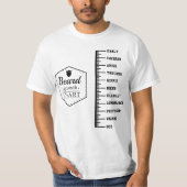 Beard Growth Chart T-shirt (Voorkant)