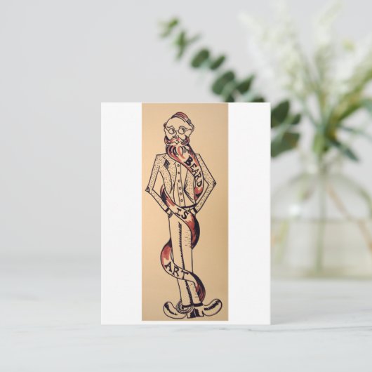 Beard is Kunst Briefkaart (Staand voorkant)