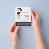 Beard Logo, Mannen kappers Adverteren Flyer (Hand)