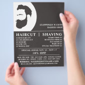 Beard Logo, Mannen kappers Adverteren Flyer (Hand)