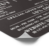 Beard Logo, Mannen kappers Adverteren Poster (Hoek)