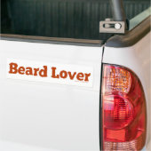 Beard Lover Funny Fuzzy Letters Sjabloon Redhead Bumpersticker (Op Truck)