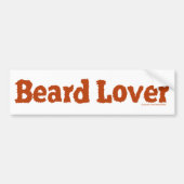 Beard Lover Funny Fuzzy Letters Sjabloon Redhead Bumpersticker (Voorkant)