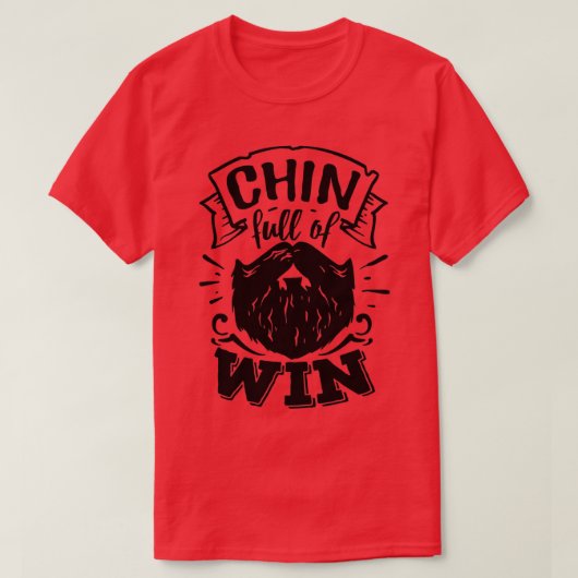 Beard Lovers Gift Chin vol met win T-shirt (Design voorkant)