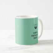 Beard man happy vaderdag turquoise koffiemok (Voorkant rechts)