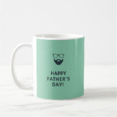Beard man happy vaderdag turquoise koffiemok (Links)