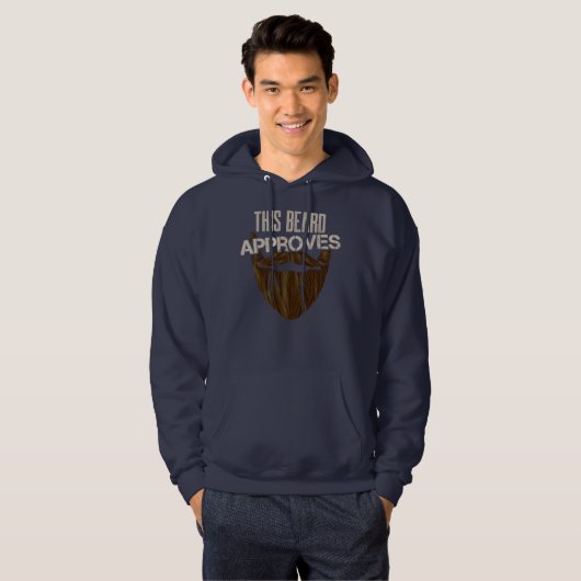 Beard Meme Deze baard keurt Funny Bearded Man goed Hoodie (Voorkant volledig)
