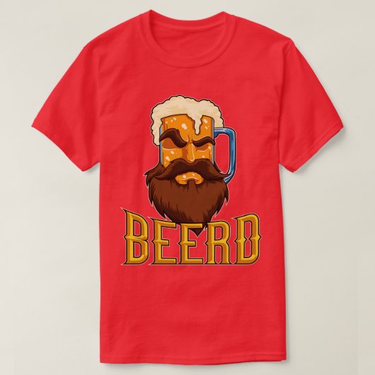 Beard Mok Bed Beer Lover T-shirt (Design voorkant)