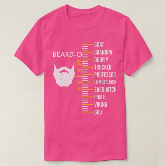 Beard O Meter Funny  Gentelman Beard Day T-shirt (Design voorkant)