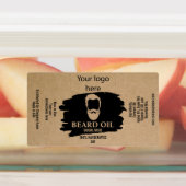 Beard Oil Label template-pakket product add logo (Aangebracht)
