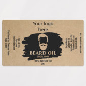 Beard Oil Label template-pakket product add logo (Design 2)