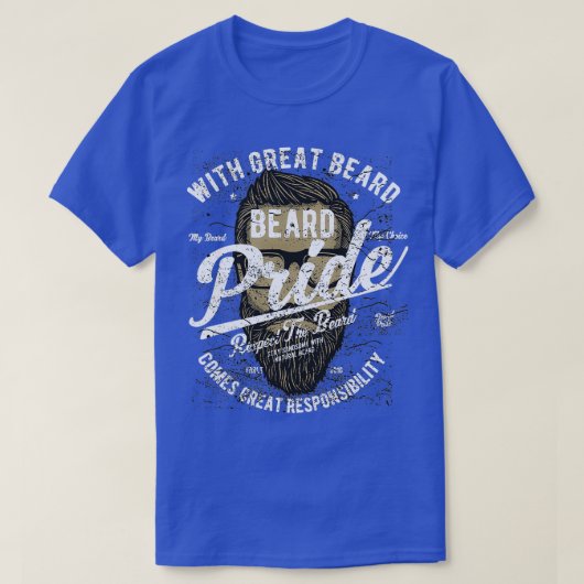 Beard Pride funny vintage tshirt (Design voorkant)