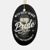 Beard Pride | Grote verantwoordelijkheid op het ge Keramisch Ornament (Links)