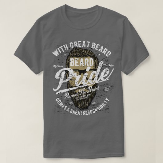 Beard Pride respecteert Beard 1 T-shirt (Design voorkant)