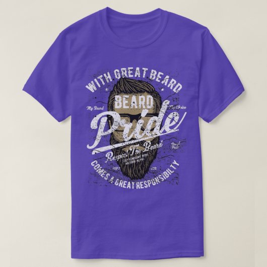 Beard Pride respecteert de baard T-shirt (Design voorkant)