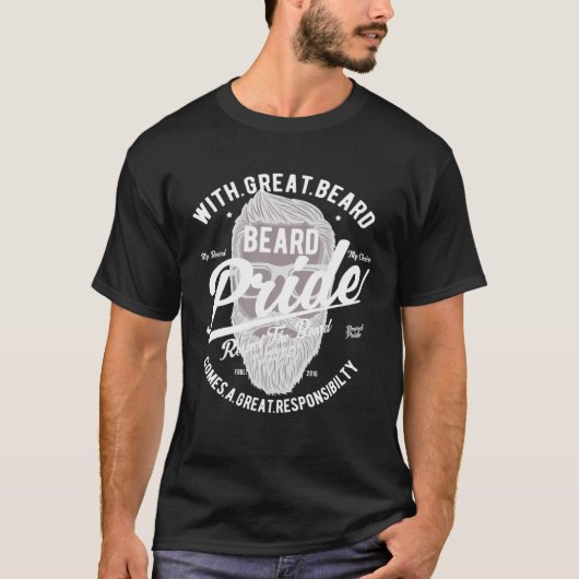 Beard Pride Vintage Mens Beard Pride T-shirt (Voorkant)