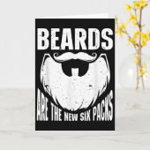 Beard Quote Beards Are The New Six Pack  Kaart (Gele Bloem)