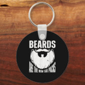 Beard Quote Beards Are The New Six Pack  Sleutelhanger (Voorkant)
