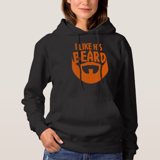 Beard Quote ik hou van zijn baard 2 Hoodie (Voorkant)