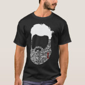 beard rojo blanco t-shirt (Voorkant)