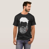 beard rojo blanco t-shirt (Voorkant volledig)