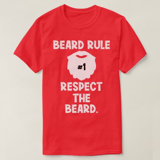 Beard Rule 1 Respect voor de "Beard Funny Beard Gi T-shirt (Design voorkant)