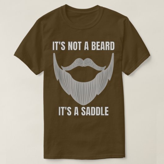 Beard Saddle Funny Bearded Funding 1 T-shirt (Design voorkant)