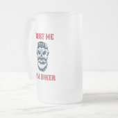 Beard Scull | Motorrijcyclus | Vertrouw me dat ik Matglas Bierpul (Voorkant links)