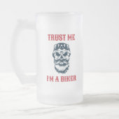 Beard Scull | Motorrijcyclus | Vertrouw me dat ik Matglas Bierpul (Links)