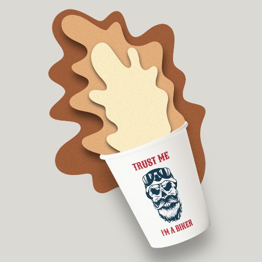 Beard Scull | Motorrijcyclus | Vertrouw me dat ik  Papieren Bekers