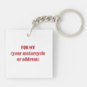 Beard Scull | Motorrijcyclus | Vertrouw me dat ik  Sleutelhanger (Achterkant)