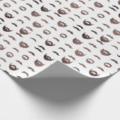 Beard Silhouette Wrapping Paper Funny Facial Hair Cadeaupapier (Hoek)