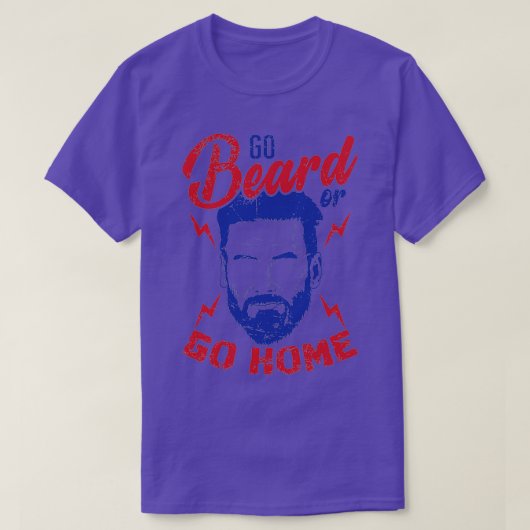 Beardbearers gaan naar een baard of naar huis t-shirt (Design voorkant)