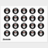 Bearde kunstspelers doen het beter grappig dartboa ronde sticker (Vel)