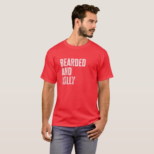 Bearded And Jolly Santa Christmas Gift T-shirt (Voorkant volledig)