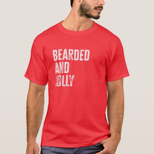 Bearded And Jolly Santa Christmas Gift T-shirt (Voorkant)