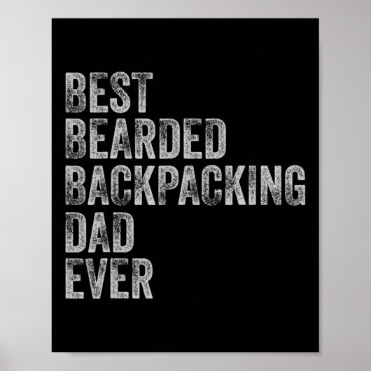 Bearded Backpacken Papa Vaders Dag Poster (Voorkant)