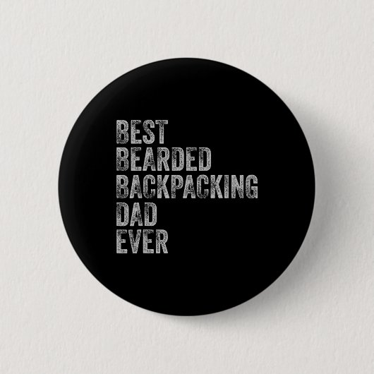 Bearded Backpacken Papa Vaders Dag Ronde Button 5,7 Cm (Voorkant)