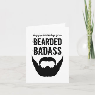 Bearded Bada** Verjaardag Kaart
