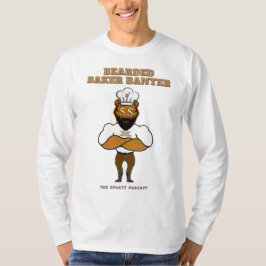 Bearded Baker Banter podcast logo met lange mouwen T-shirt