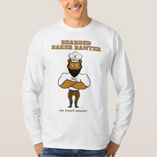 Bearded Baker Banter podcast logo met lange mouwen T-shirt