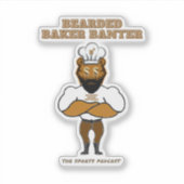 Bearded Baker Banter podcast logo Sticker (Voorkant)