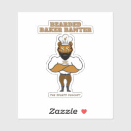 Bearded Baker Banter podcast logo Sticker