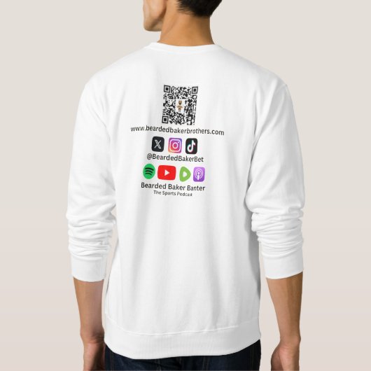 Bearded Baker Banter podcast logo Sweatshirt (Achterkant)