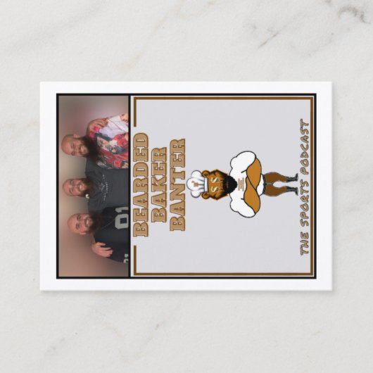 Bearded Baker Banter Trading Kaarten: Podcast Logo Contactkaartje (Voorkant)