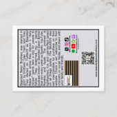 Bearded Baker Banter Trading Kaarten: Trey Jersey Contactkaartje (Achterkant)