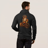 Bearded Biker Hoodie – Vintage Rider Style (Achterkant volledig)