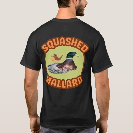 Bearded Birding Squashed Mallard T-shirt (Achterkant)
