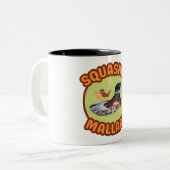 Bearded Birding Squashed Mallard Tweekleurige Koffiemok (Voorkant links)