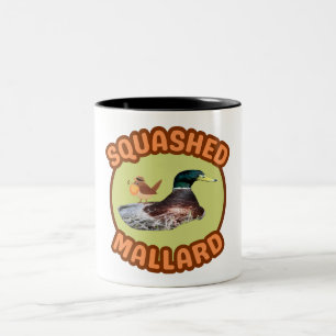 Bearded Birding Squashed Mallard Tweekleurige Koffiemok
